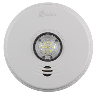 Kidde P4010ACLEDSCOCA 120 VAC Integrated 3-in-1 LED Strobe and 10-Year Talking Smoke & CO Alarm